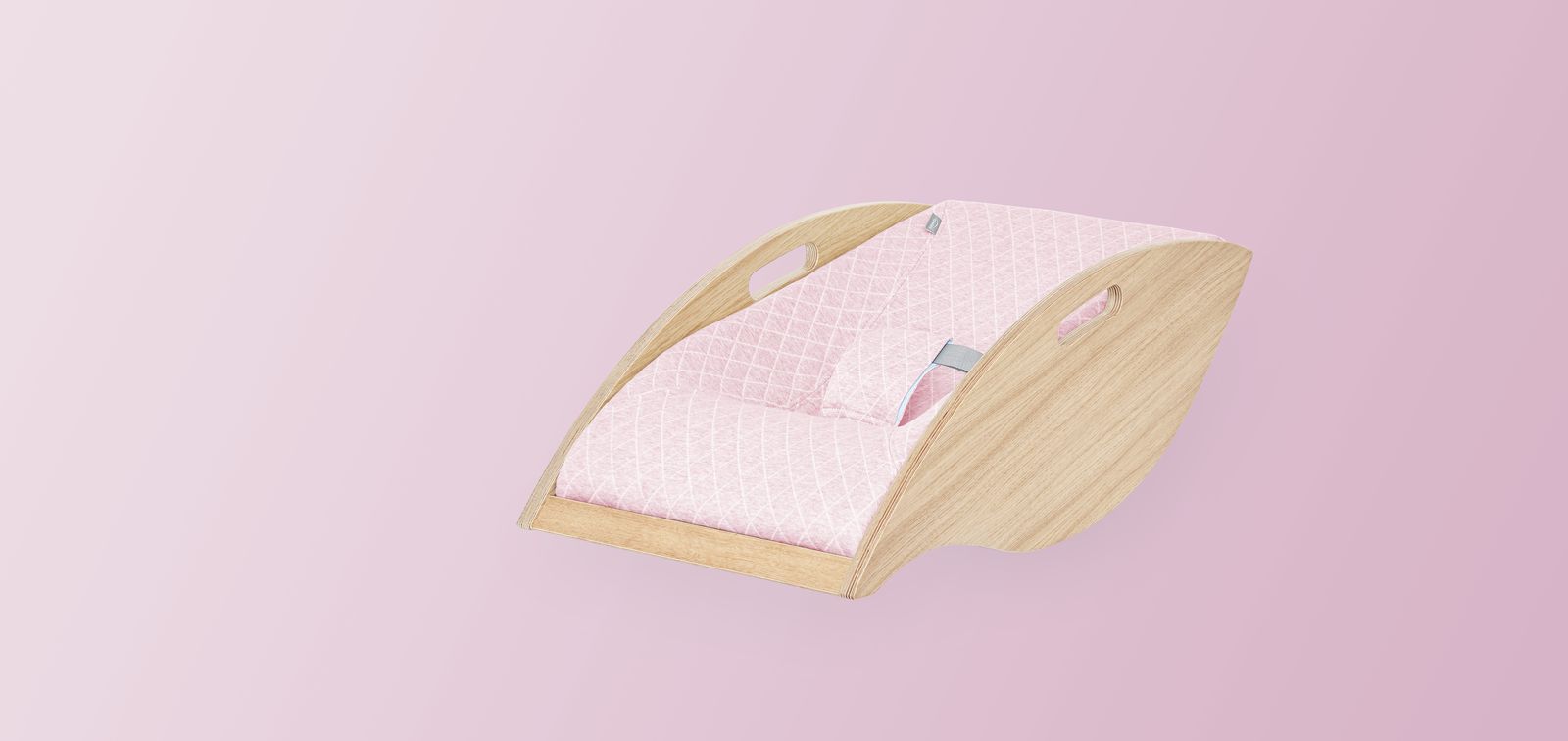 Babywelle in Rosa mit Eiche