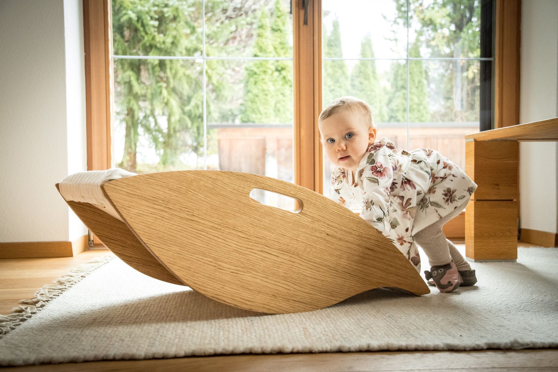 Babywelle aus Eiche